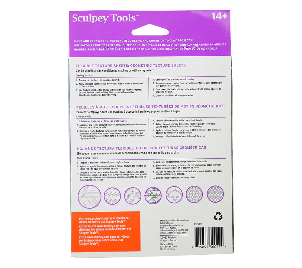 Sculpey Tools™ Geometric Texture Sheets - Image 2