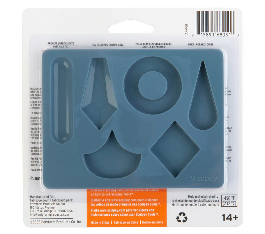 Sculpey Tools™ Oven-Safe Molds: Geometric Jewelry Mold - Image 2