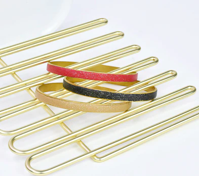 Glittering Matte Jewel Colored Channel Bracelets