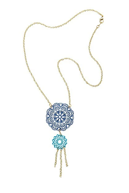 Liquid Sculpey® Boho Chic Blue Necklace