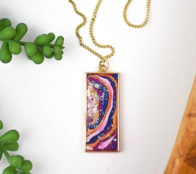 Liquid Sculpey® Floating Agate Pendant