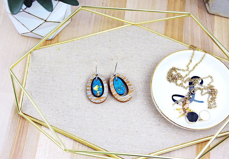 Liquid Sculpey® Hoop Faux Stone Earrings