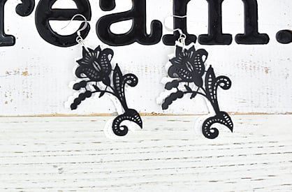 Liquid Sculpey® Lace Shadow Earrings
