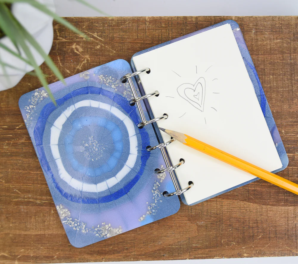 Liquid Sculpey® Marbled Mini Notebook - Image 2