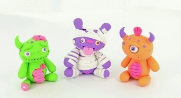 Sculpey® III Little Lazies Monster Trio: Mummy, Cyclops and Zombie