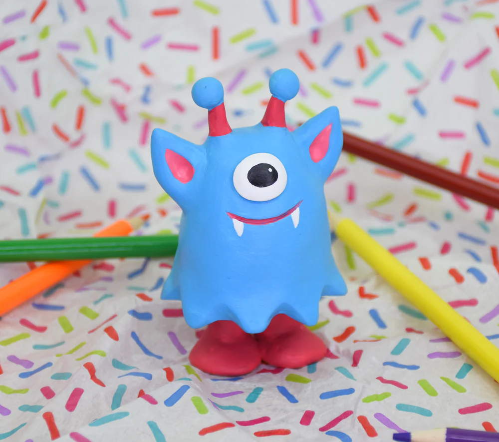 Original Sculpey White Cute Monster