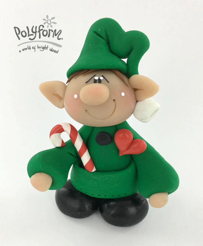 Premo! Christmas Elf with Candy Cane in his Front Pocket