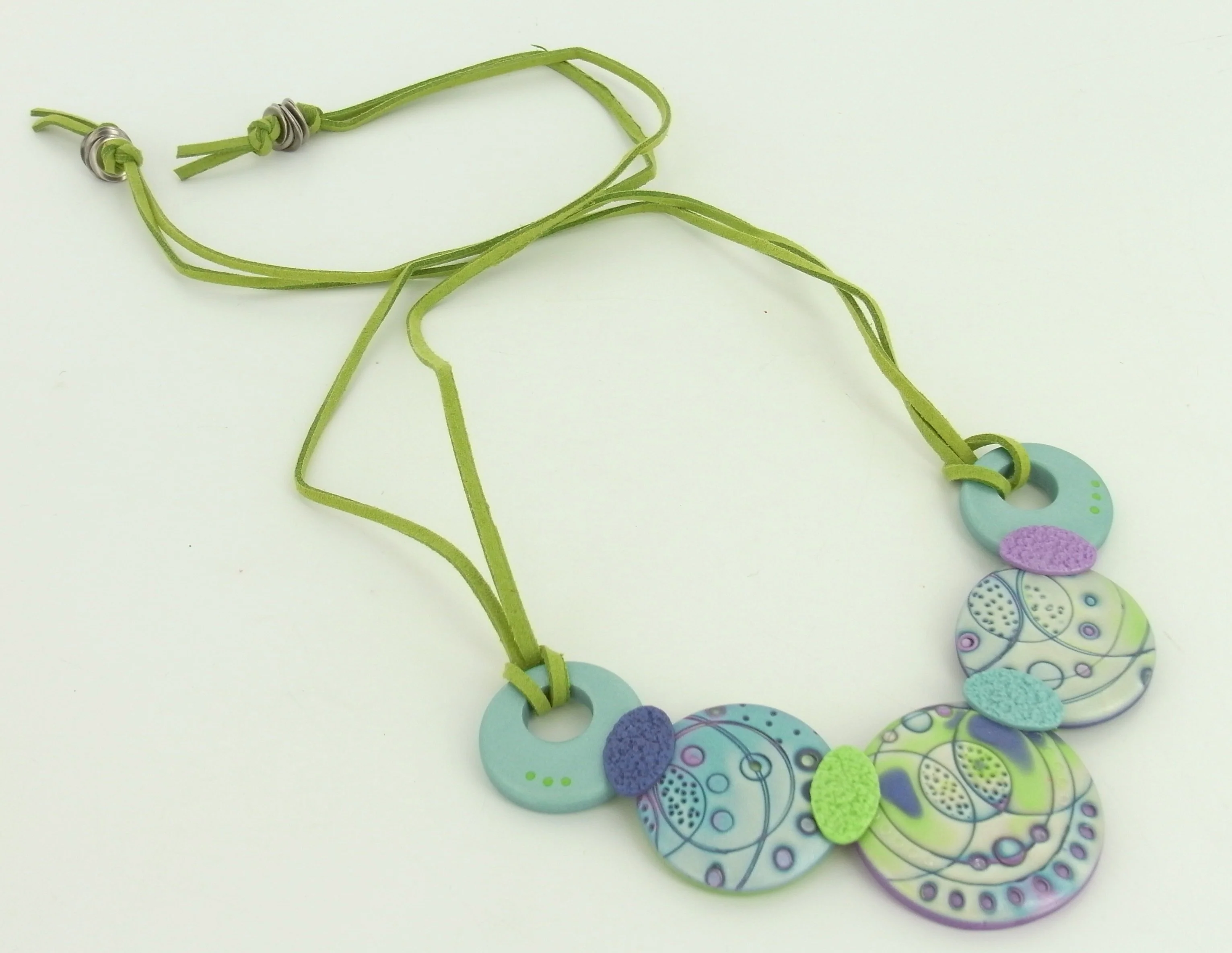 premo! Mokume Gane Bubble Neckpiece