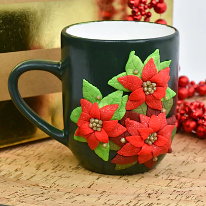 Premo Sculpey® Holiday Set Poinsettia Mug