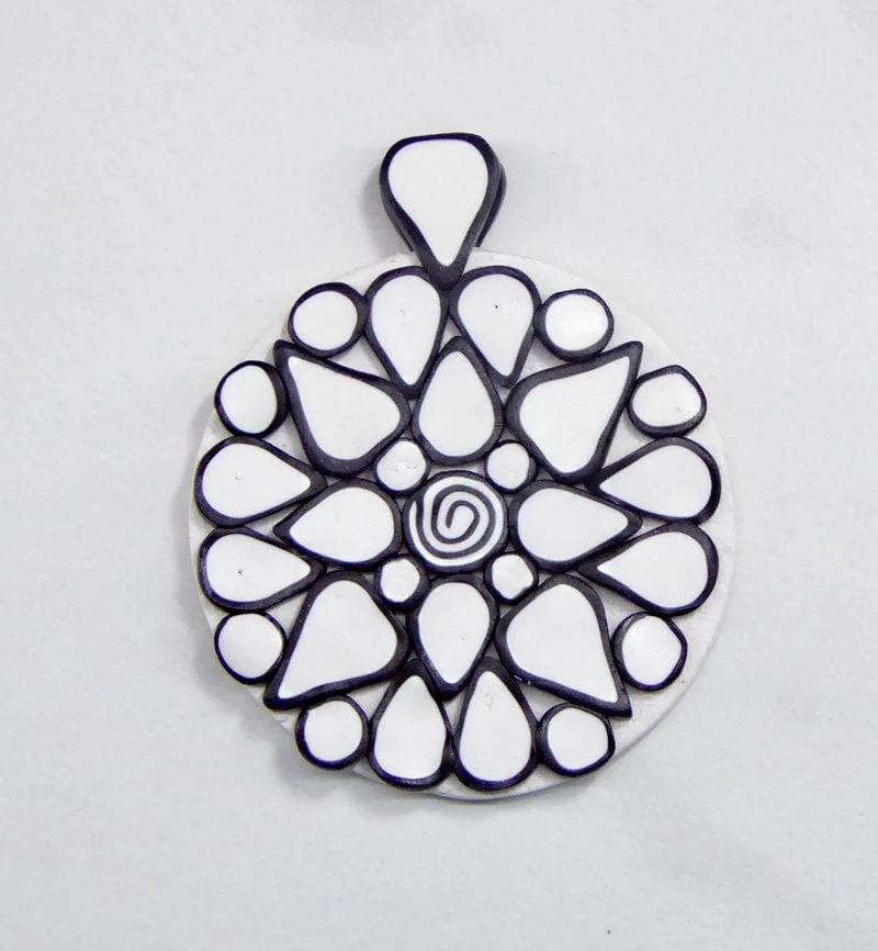 Premo Simple Cane Mandala Pendant