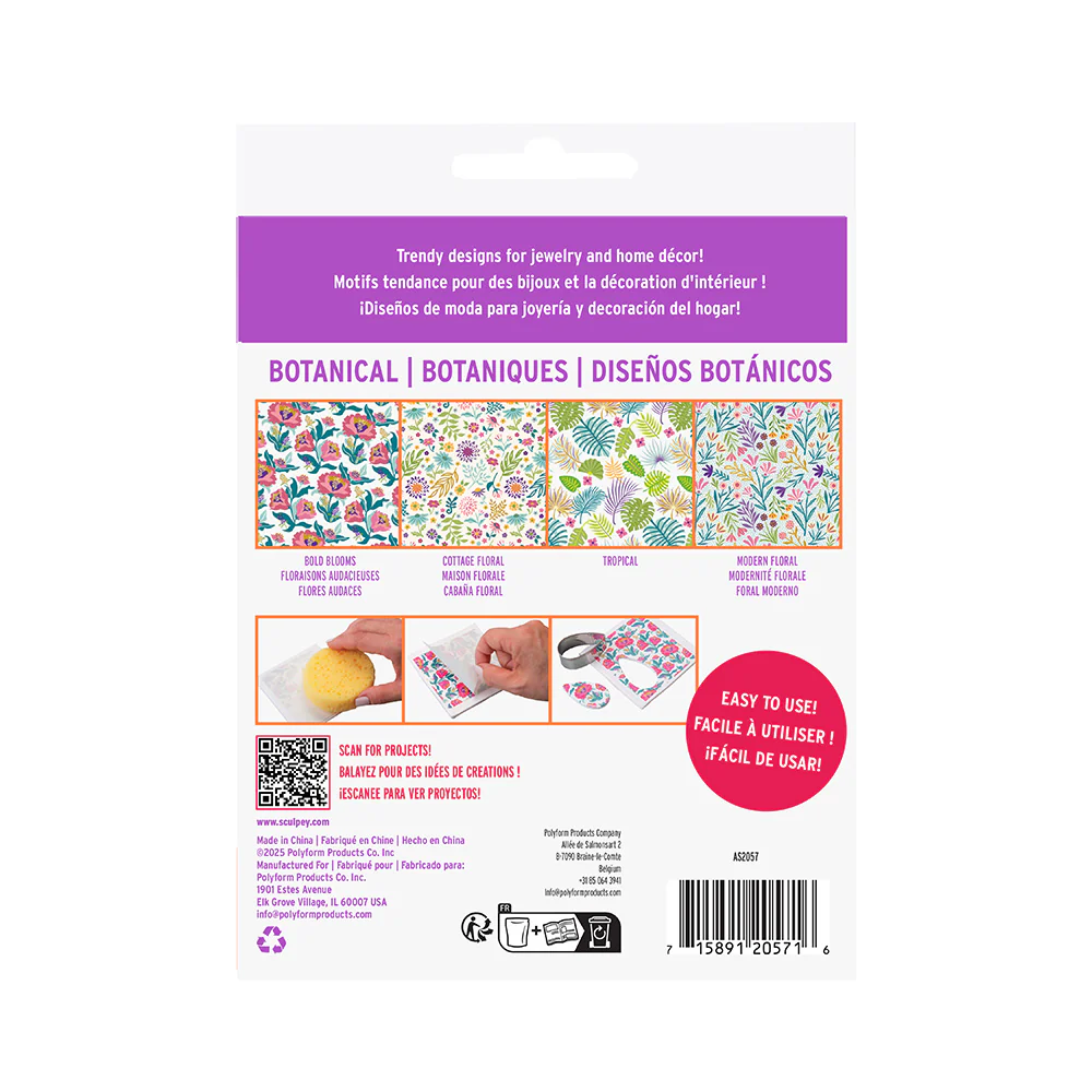 Sculpey Clay Transfers - Botanical - Image 2