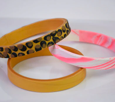 Sculpey III® Glittering Bangle Bracelets