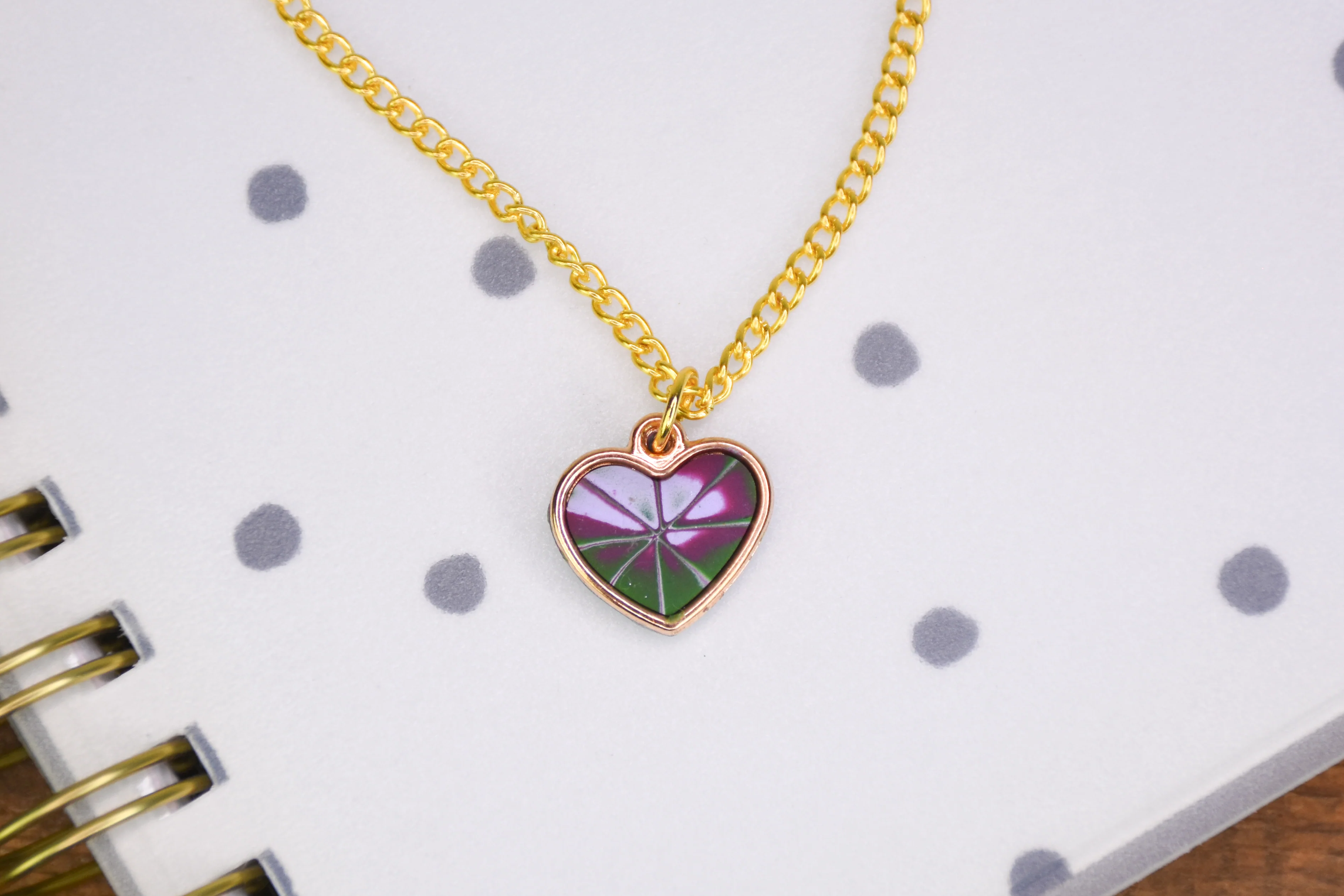 Sculpey III® Open Heart Bezel Necklace