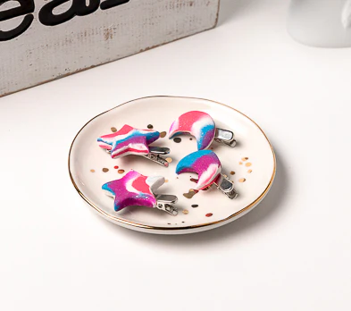 Sculpey III® Tie Dye Hair Clips