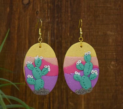 Sculpey Premo™ and Sculpey Souffle™ Sedona Sunset Earrings