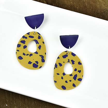 Sculpey Premo™ Mustard on the Side Earrings