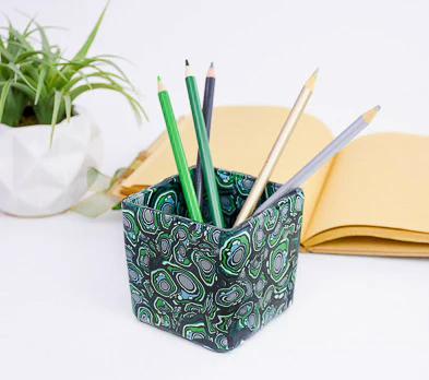 Sculpey Premo™ Easy Faux Malachite Pencil Jar