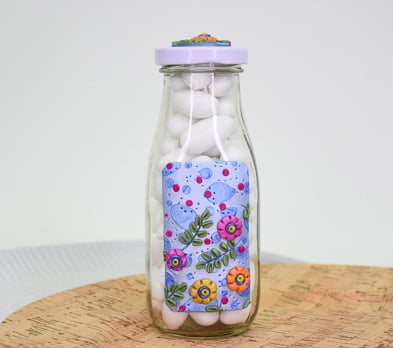 Sculpey Premo™ Floral Slab Milk Bottle