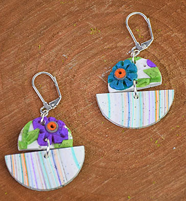 Sculpey Premo™ Granite Marble Slab Earrings