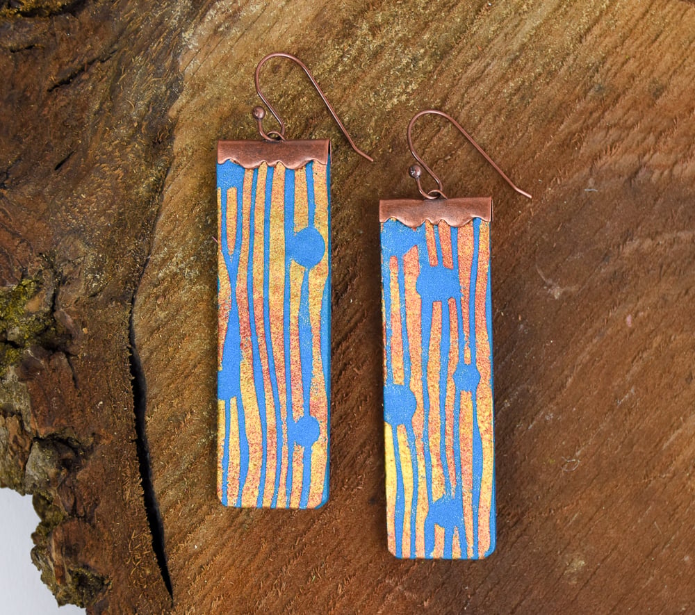 Sculpey Premo™ Stenciled Shoulder Duster Earrings