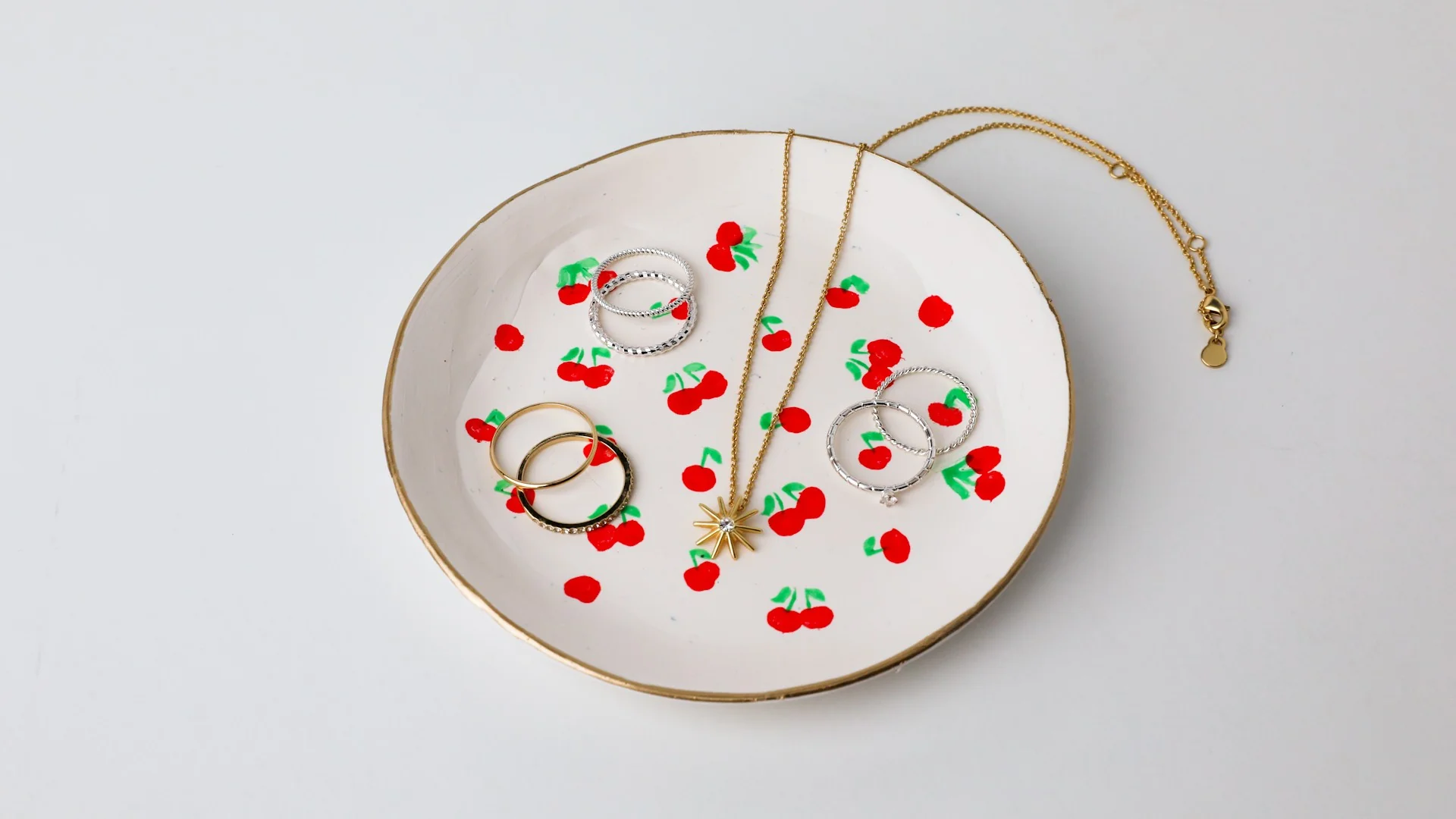 Sculpey Soufflé™ Cherries Trinket Dish