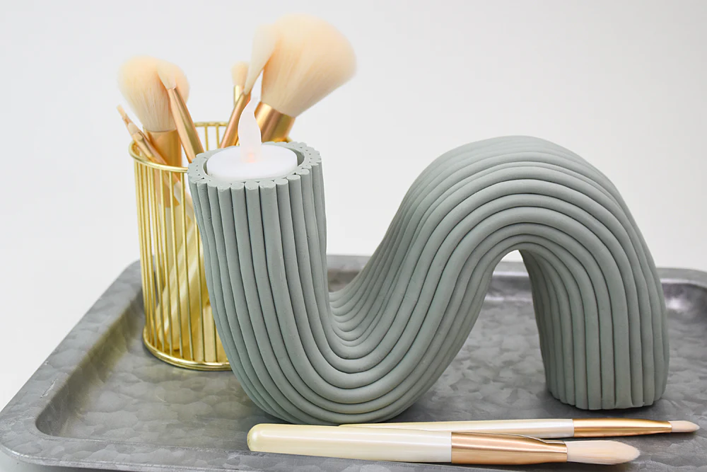 Sculpey Soufflé™ Curved Candle Holder