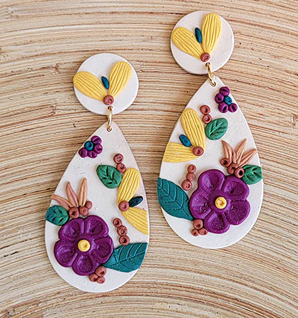 Sculpey Soufflé™ Fall Colors Slab Earrings