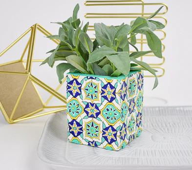 Sculpey Soufflé™ Fiji Tiled Planter