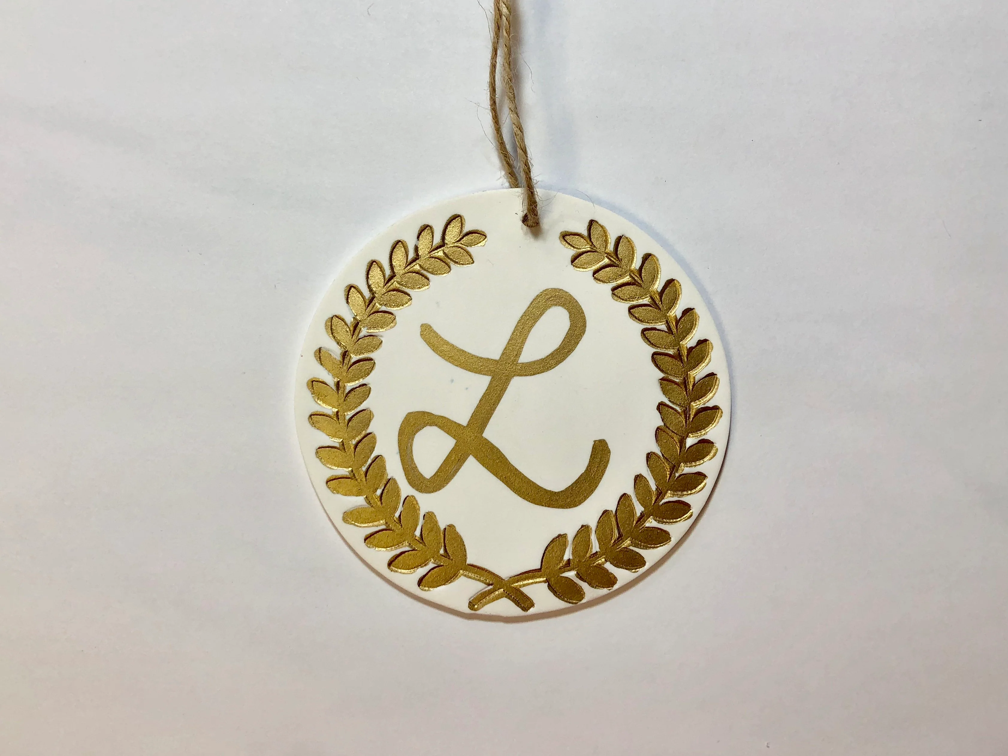 Sculpey Soufflé Initial Ornament