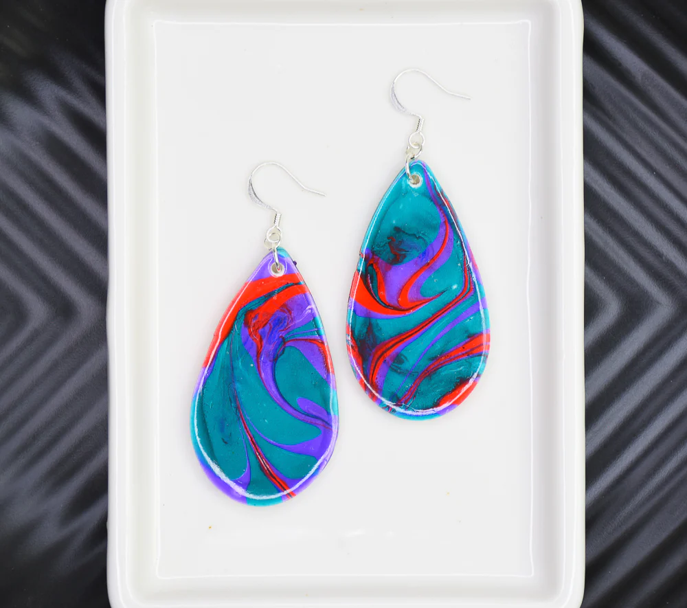 Sculpey Soufflé™ Marble Magic Earrings