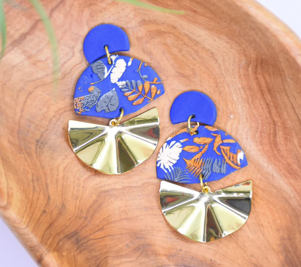 Sculpey Soufflé™ Sutton Slice Mixed Media Earrings